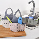 Kitchen Sink Hanging Drain Basket β Adjustable Soap & Sponge Holder Organizer