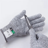 Level 5 Cut-Resistant Safety Gloves Wire Metal Protection for Kitchen & Outdoor Work