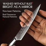 HEZHEN 5" Utility Knife – 73-Layer Powder Damascus Steel Ultra-Sharp Kitchen Knife