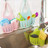 Kitchen Sink Hanging Drain Basket β Adjustable Soap & Sponge Holder Organizer