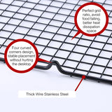 Stainless Steel Cake Cooling Rack – Single Layer Baking & BBQ Drip Grid