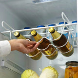 Refrigerator Organizer Rack – Sliding Beer & Wine Bottle Holder Shelf for Fridge Storage