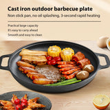 Cast Iron Frying Pan 28cm – Non-Stick Skillet for Pizza, Eggs & Steak