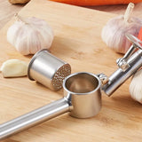 Stainless Steel Garlic Press – Detachable, Rust-Proof Large Garlic Crusher