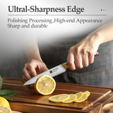 XINZUO 5" Utility Knife – German 1.4116 Steel Multi-Function Peeling & Slicing Knife