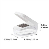 Vegetable Chopper with Storage Container – Onion & Fruit Dicer with Stainless Steel Blades