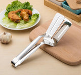 Stainless Steel Frying Shovel Clip – Multifunctional BBQ Tongs & Fish Spatula