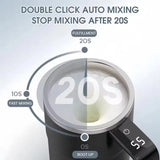 380ML Electric Self-Stirring Coffee Mug – Rechargeable Magnetic Mixing Cup with Temperature Display (IP67 Waterproof, BPA-Free)