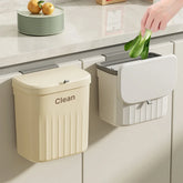 Kitchen Trash Can Wall Mounted Hanging Bin – Cabinet Door & Under Sink Garbage Can with Lid (8.5L / 12L)