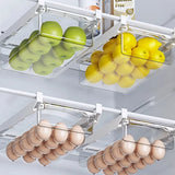 Transparent Refrigerator Storage Box – Under-Shelf Organizer for Eggs, Fruits & Vegetables