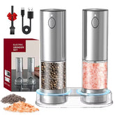 Electric Salt & Pepper Grinder – Stainless Steel USB Rechargeable Adjustable Spice Mill