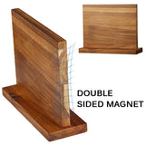 Home Kitchen Magnetic Knife Holder β Acacia Wooden Knife Block with Strong Magnets