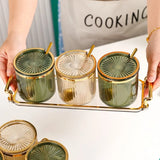 Seasoning Jar with Spoon – Exquisite Household Kitchen Storage Bottle for Salt, Pepper & Herbs