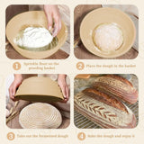 Foldable Silicone Sourdough Proofing Basket – Non-Stick Collapsible Baking Bowl Kit