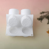 Christmas Snowflake Cylindrical Mousse Silicone Cake Mold, French Dessert Bakeware