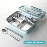 Easy-Clean Stainless Steel Bento Container – Leak-Proof Lunch Box for Students & Office Workers (3/4 Compartments)