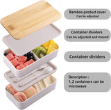 Adult 2-Tier Bento Lunch Box with Cutlery – Leakproof, Microwave & Dishwasher Safe