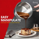 MICHELANGELO Saucepan Set – Nonstick Stainless Steel Pots with Lids, Tri-Ply Bottom, Induction Safe