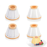 4pcs Plastic Pudding Molds – Jelly & Panna Cotta Dessert Cups with Lids