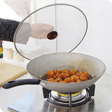 Stainless Steel Fine Mesh Frying Pan Splatter Screen – Oil Proof Lid Cover