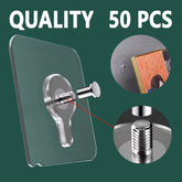 Strong Adhesive Hooks – No-Drill Waterproof Hangers for Kitchen, Bathroom & Wall Decor