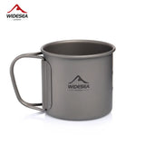 Widesea Camping Titanium Mug β Foldable Outdoor Cup for Hiking, Travel & Picnic