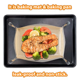 Silicone Fiber Baking Mat with Buckle – Reusable Non-Stick Oven Liner & Leakproof Tray