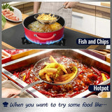 Stainless Steel Double Round Spoon β Reinforced Spider Strainer for Frying & Cooking