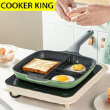 COOKER KING Nonstick Divided Grill Pan – Induction Compatible Breakfast Skillet