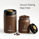 Vacuum Coffee Bean Storage Container – Stainless Steel Airtight & Light-Proof Canister