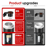 Wireless Portable Espresso Coffee Machine – 3-in-1 Capsule & Ground Coffee Maker for Travel, Car & Camping