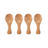4Pcs Mini Wooden Spoon Set – Small Spice, Sugar & Coffee Scoops for Kitchen