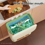 JYPS 8.5L / 12L Wall-Mounted Kitchen Trash Can β Lid Design, Under-Sink & Cabinet Compost Bin