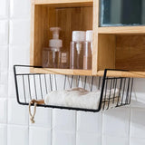 Multi-Functional Hanging Storage Basket โ Perforated Iron Kitchen & Bathroom Organizer