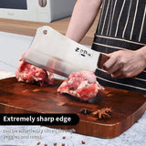 PTIEB Stainless Steel Kitchen Cleaver – Sharp Household Knife for Meat, Vegetables & Small Bones