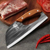 Kitchen Slicing Knife – Labor-Saving Chef’s Knife with Wood Handle