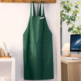Women’s Japanese & Korean Style Apron – Denim & Linen Kitchen, Florist & Coffee Shop Apron