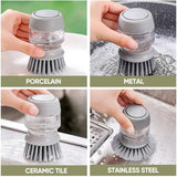 Multifunctional Dish Scrubber with Soap Dispenser โ Kitchen Cleaning Brush