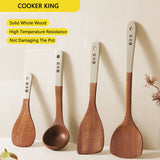 COOKER KING Ebony Wood Spatula β Heat-Resistant Non-Stick Stir Fry & Rice Spoon