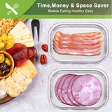 2L Refrigerated Fresh-Keeping Food Storage Box with Lid – 3-Layer Sealed Deli Meat Container