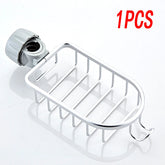 Adjustable Bathroom Faucet Storage Rack – Shower Shampoo & Soap Holder Organizer