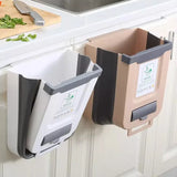 Kitchen Folding Trash Can Wall Mounted β Collapsible Cabinet Door Trash Bin for Home & Car