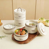 Portable Insulated Food Lunch Container Set β 3-Stackable Thermal Lunch Boxes for Adults & Kids