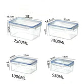 Sealed Rectangular Refrigerator Storage Box with Lid – Plastic Crisper Microwave Lunch Box