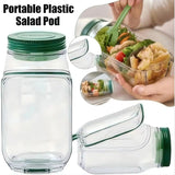 Portable Plastic Salad Pod β Leak-Proof All-In-One Fresh Salad & Meal Prep Container