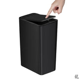 Bathroom Trash Can-10L Small Garbage Can with Press Top Lid for Toilet,Bedroom,Living Room โ Plastic Wastebasket with Pop-up Lid