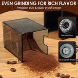 Automatic Burr Mill Coffee Grinder – 28 Adjustable Grind Settings for Espresso & French Press