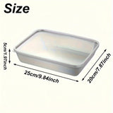 3PCS Stainless Steel Food Containers – Leakproof & Stackable with Clear Lids