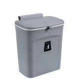 7/9L Wall-Mounted Trash Can with Lid – Hanging Kitchen & Bathroom Garbage Bin