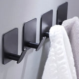 4pc/2pc Stainless Steel Adhesive Wall Hooks – Multi-Purpose Towel & Robe Hangers for Bathroom & Kitchen